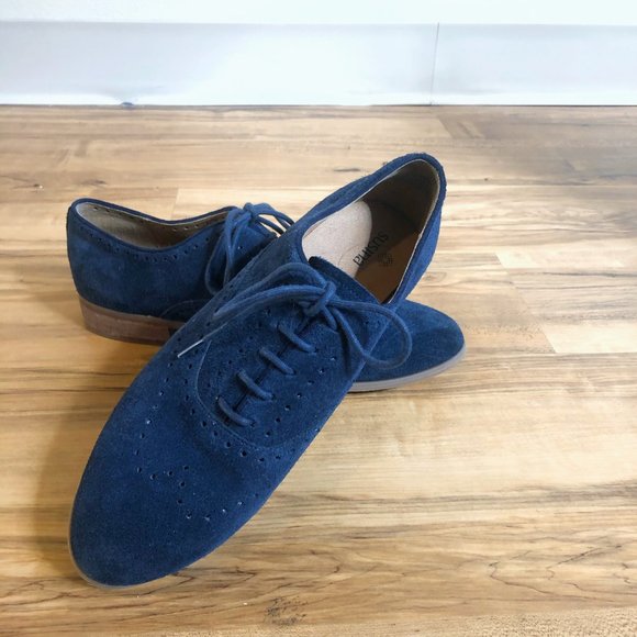 SUSINA Ebbi Blue Suede Oxford Loafer - size 9 EUC - Picture 5 of 14